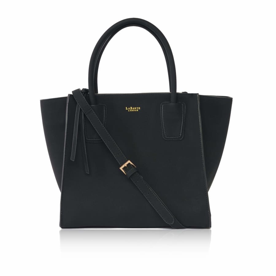 Demi Black Vegan Winged Tote Bag-0