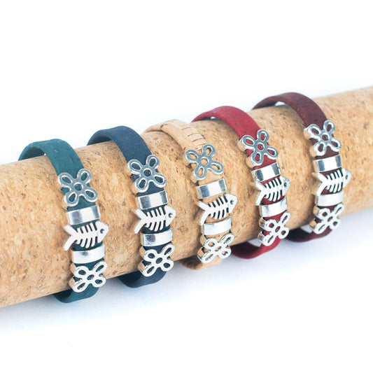 Sustainable Style with a Touch of Whimsy: Handmade Cork Cord Bracelet-0