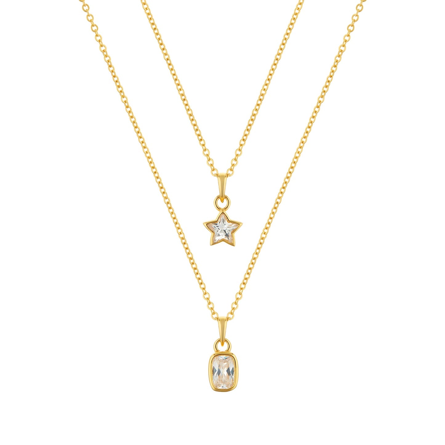 Divine Star Gold plated sterling silver Necklace-1