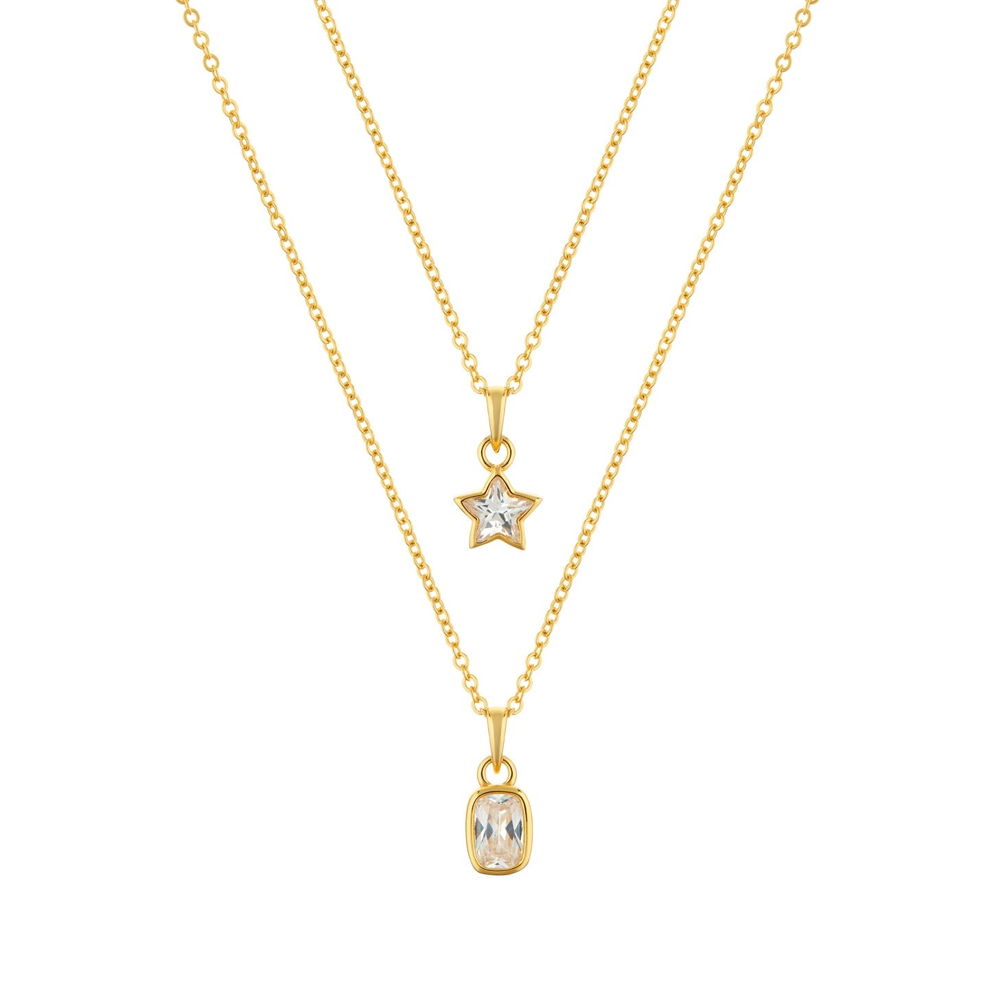 Divine Star Gold plated sterling silver Necklace-1