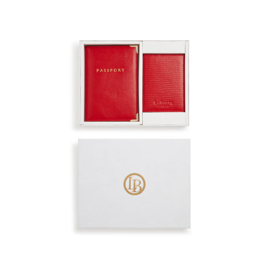 Nutcombe Red Passport Holder & Credit Card holder Gift Box-0