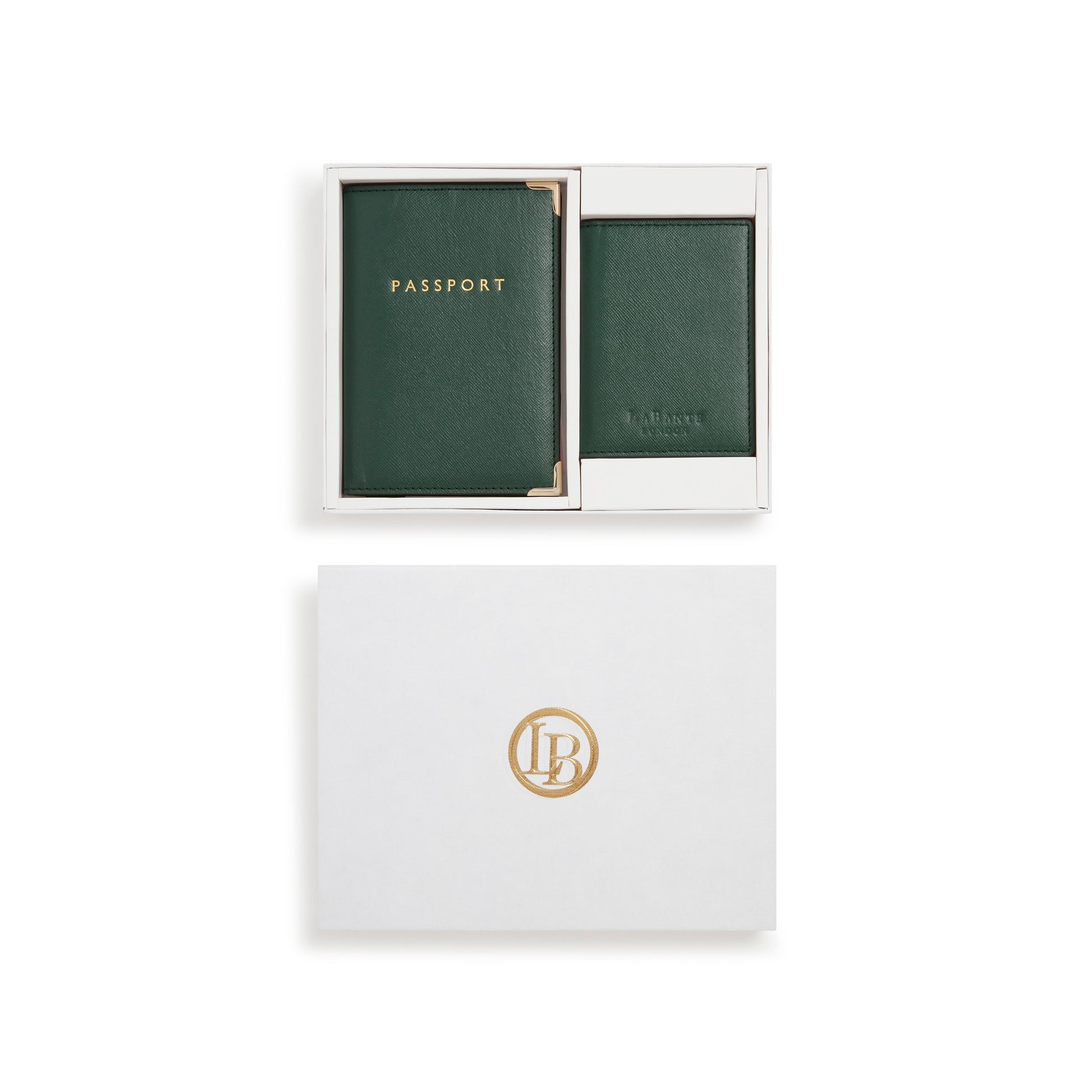 Nutcombe Green Passport Holder & Credit Card holder Gift Box-0