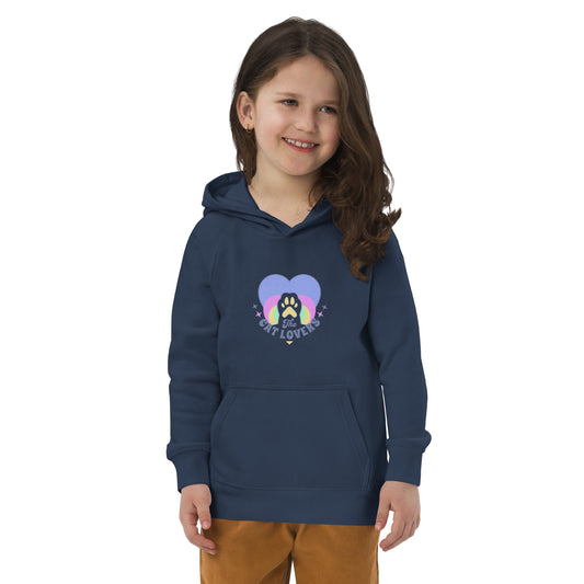 Kids Eco Hoodie "The Cat Lovers" by PDPro – Cozy, Cute & Earth-Friendly!