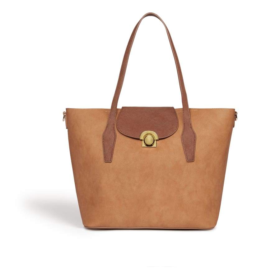 Maple Brown Vegan Leather Tote Bag-0