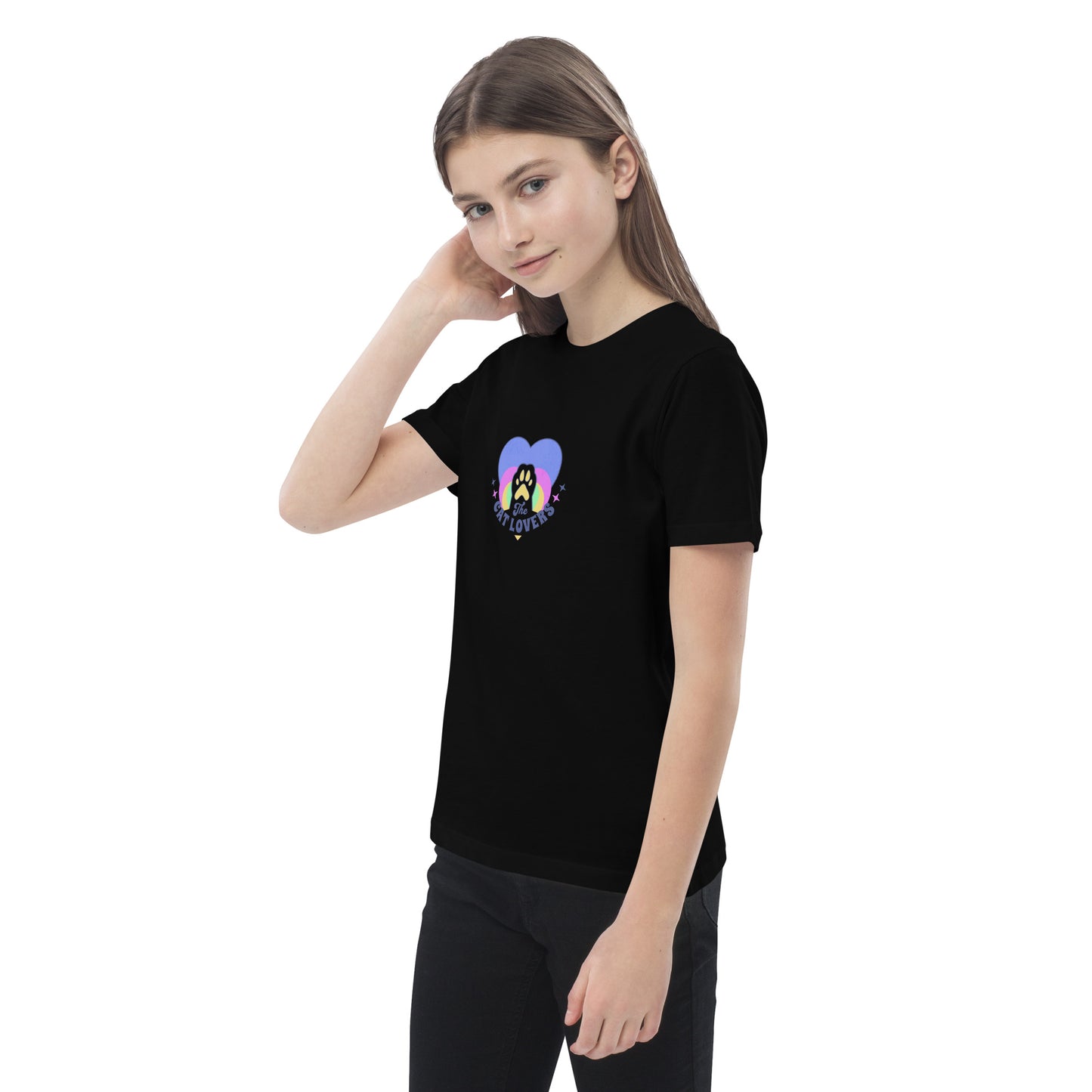 Organic Cotton Kids T-Shirt "The Cat Lovers" by PDPro – Comfort Meets Sustainability!