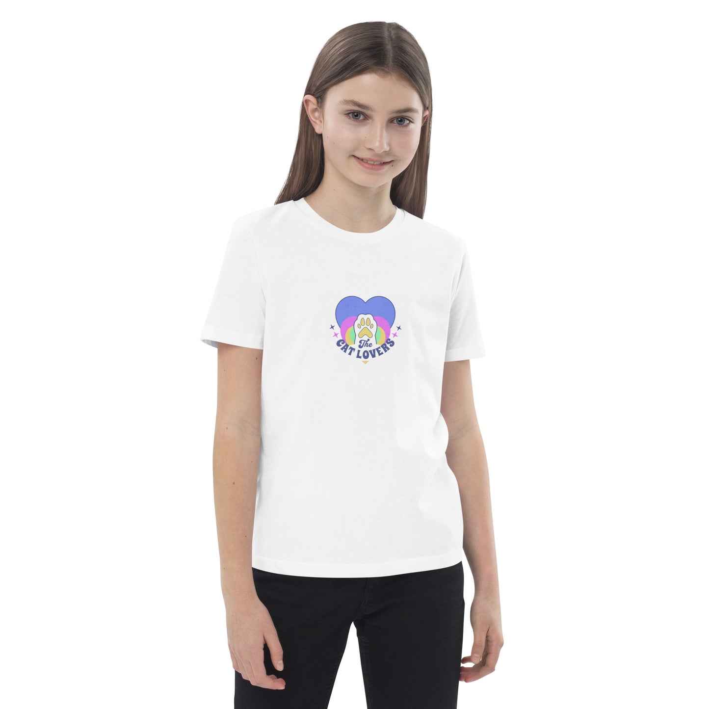 Organic Cotton Kids T-Shirt "The Cat Lovers" by PDPro – Comfort Meets Sustainability!