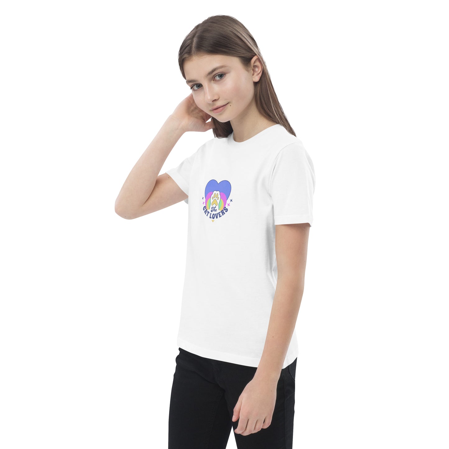 Organic Cotton Kids T-Shirt "The Cat Lovers" by PDPro – Comfort Meets Sustainability!