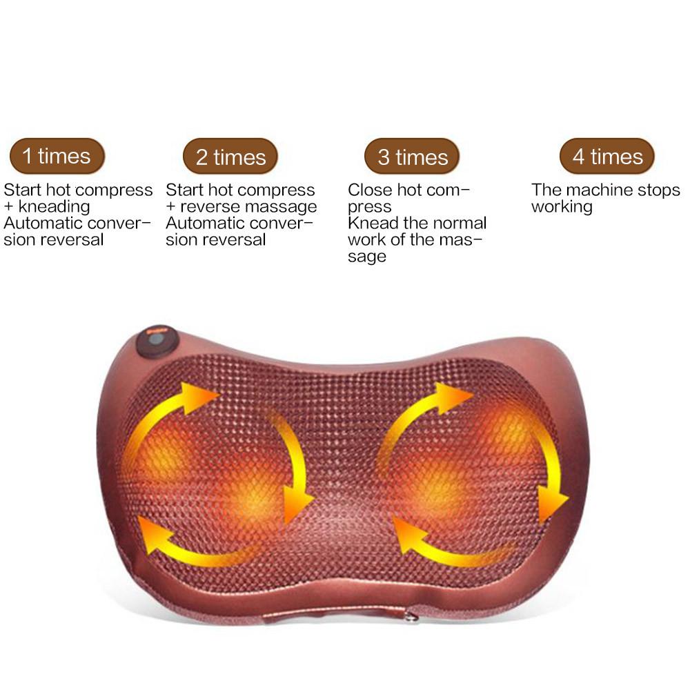 PORTABLE 4 HEADS MASSAGE PILLOW by PDPro