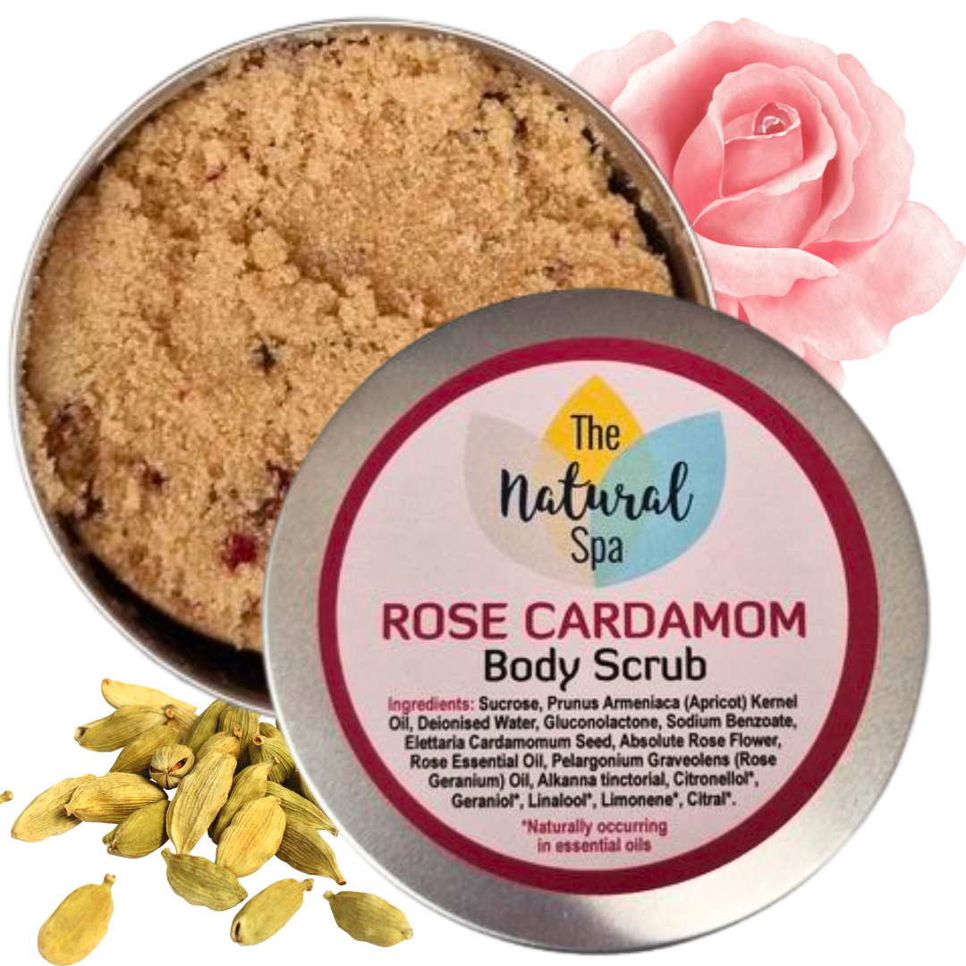 Rose and Cardamom Body Scrub - 3 different size option-5