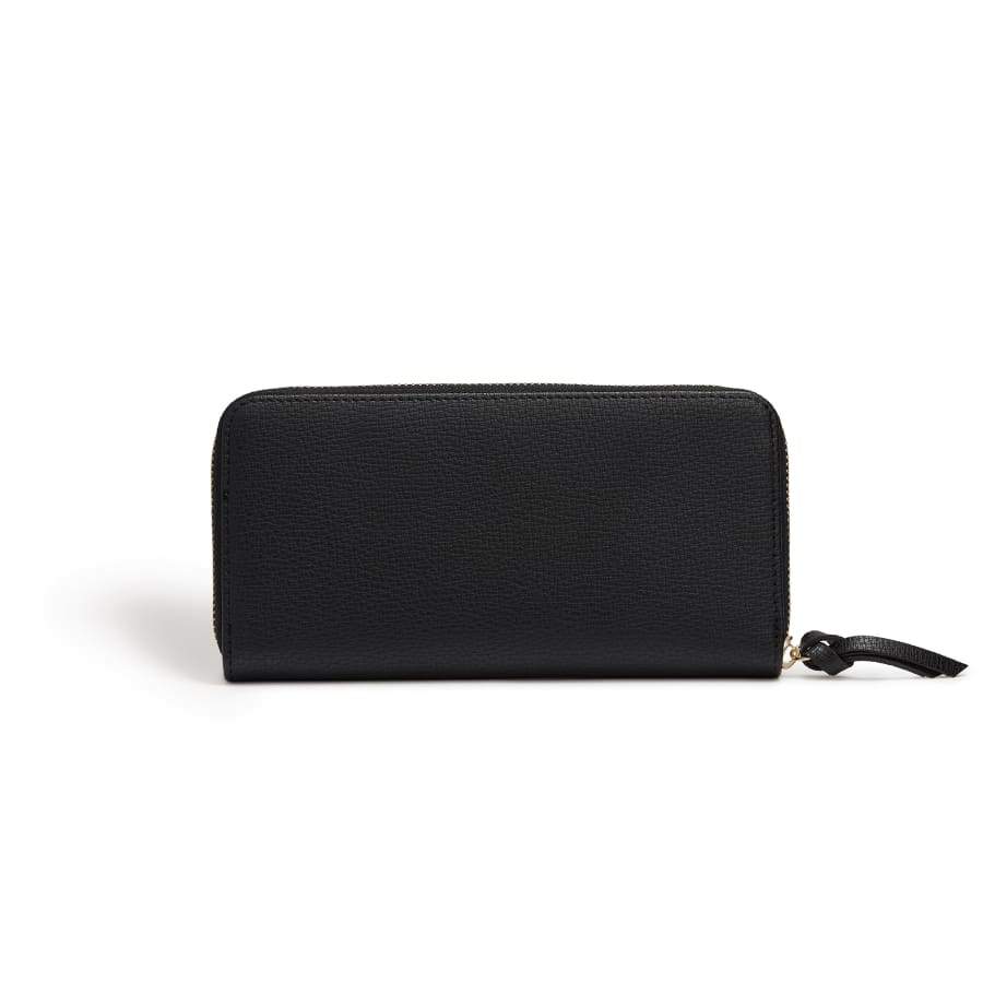 Serene Black Vegan Zip Around Wallet-4