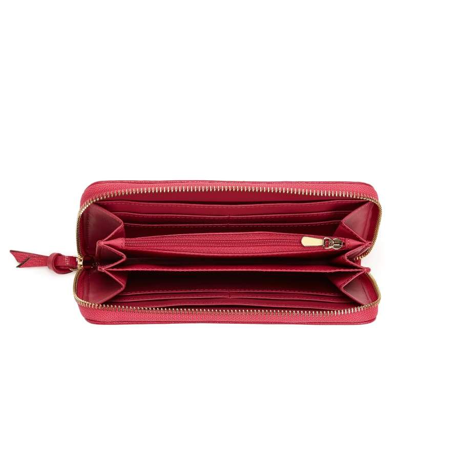 Serene Pink Vegan Zip Around Wallet-1