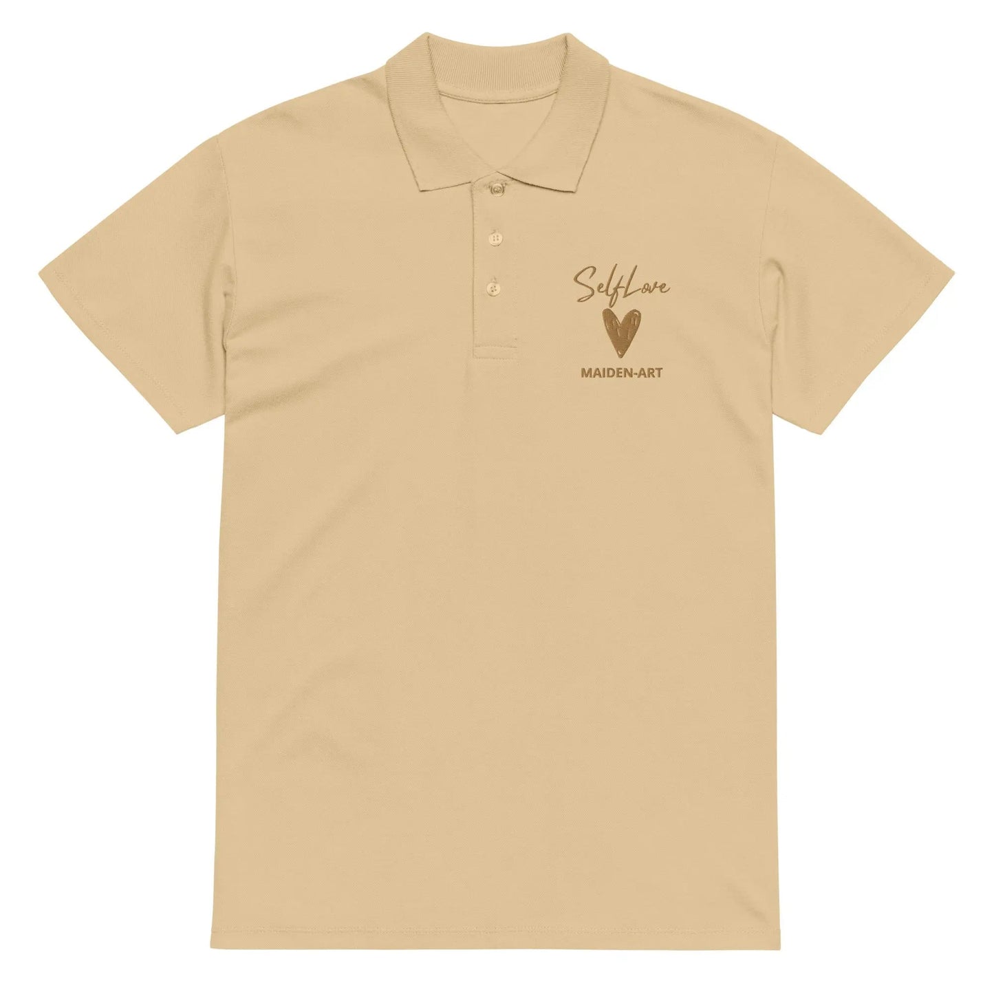 Self Love Premium pique polo shirt with Old Gold Embroidery-5