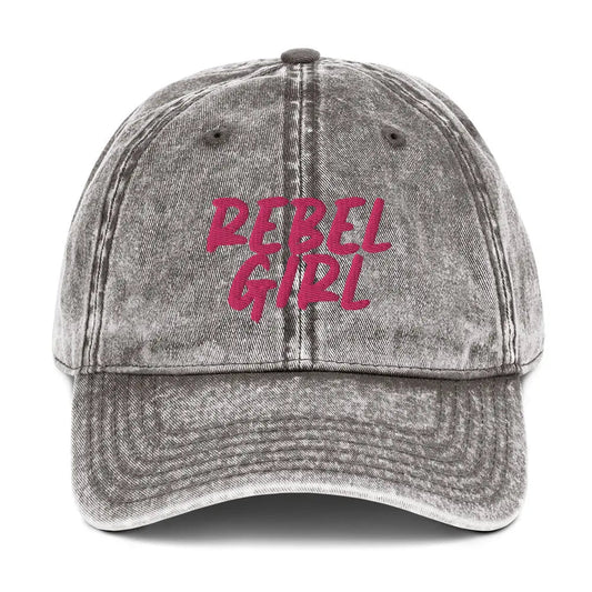 Vintage Cap REBEL GIRL Vintage Cotton Twill Cap-0