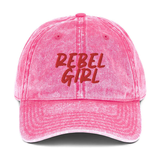 Vintage Cap REBEL GIRL Vintage Cotton Twill Cap-0