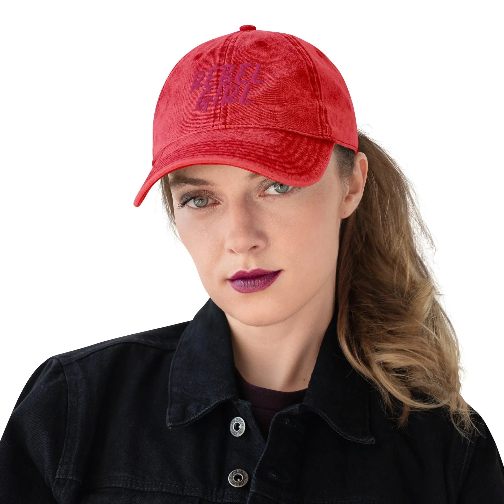 Vintage Cap REBEL GIRL Vintage Cotton Twill Cap-4