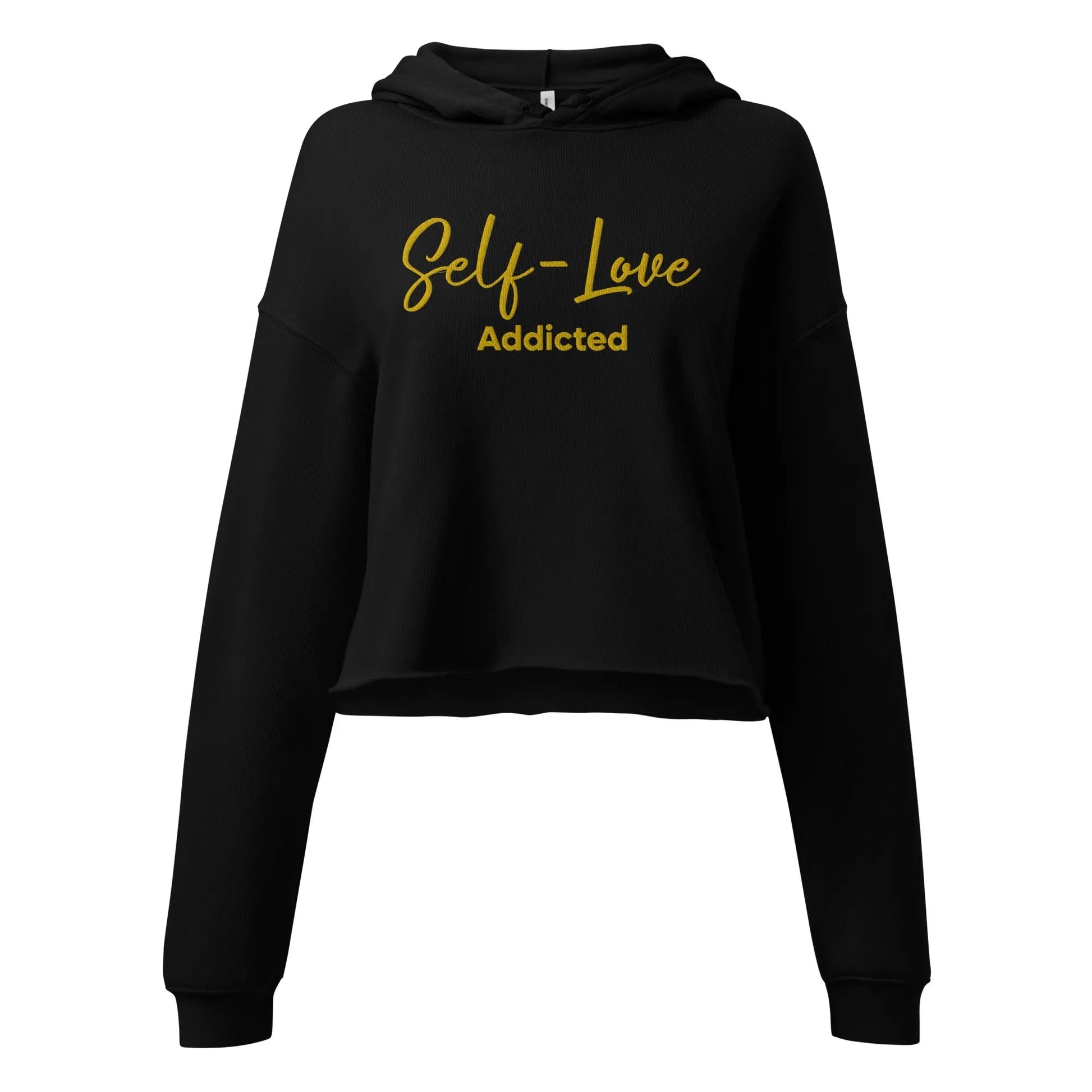 Crop Hoodie - Self Love Addicted with EMBROIDERY-0