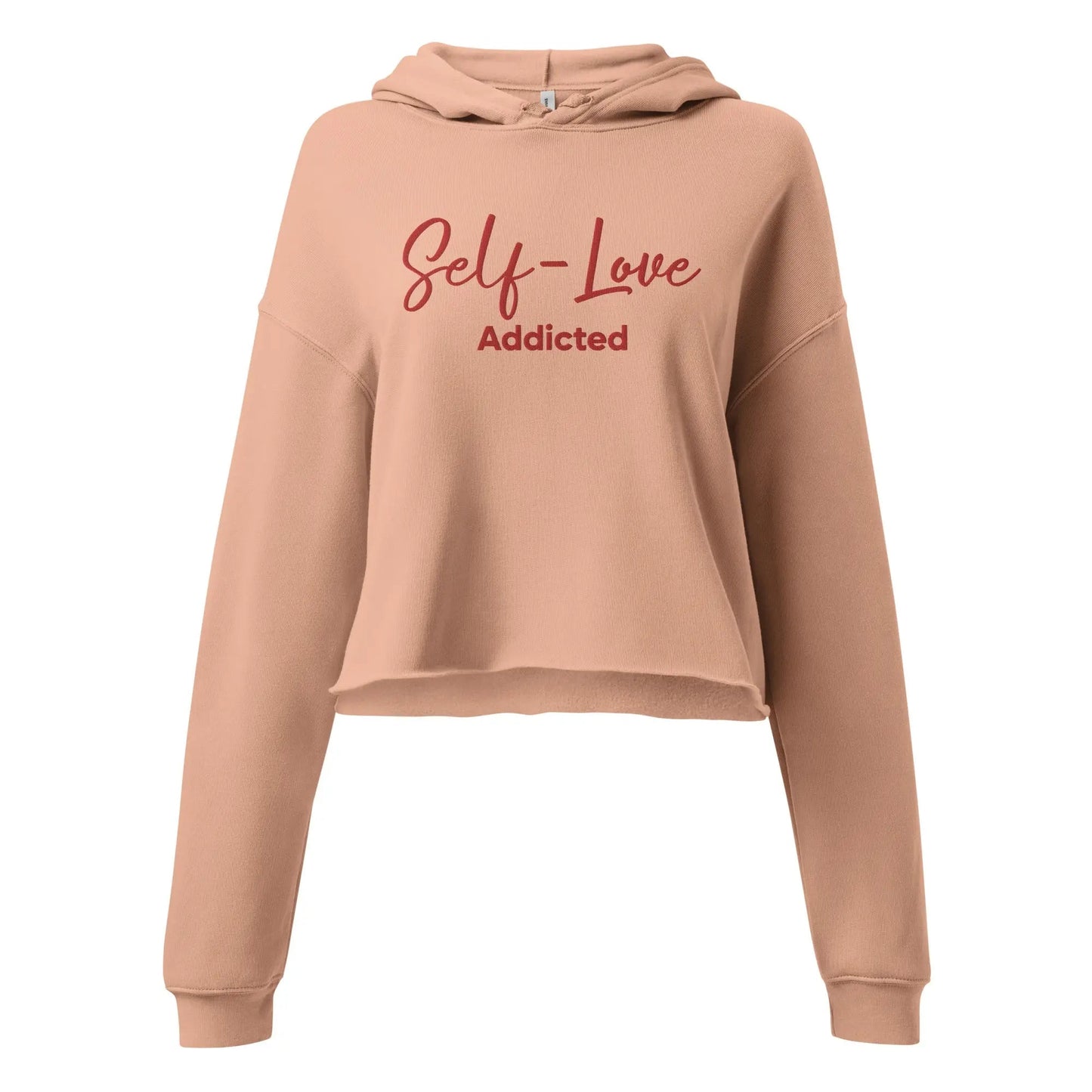 Crop Hoodie - Self Love Addicted with EMBROIDERY-0