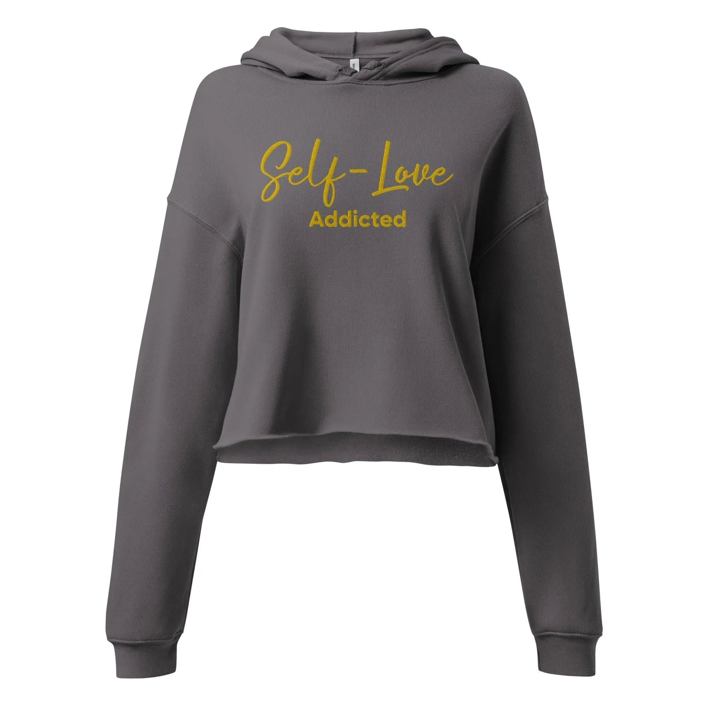 Crop Hoodie - Self Love Addicted with EMBROIDERY-5